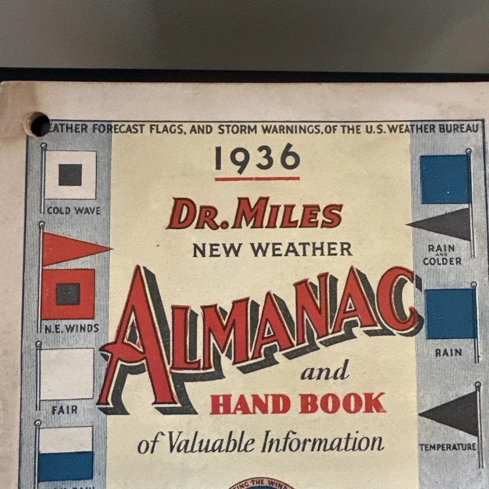 Dr. Miles New Weather Almanac and Handbook‎ of Valuable Information -1936